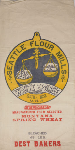 Seattle Flour Mills White Sponge Flour Sack - Sack, Flour