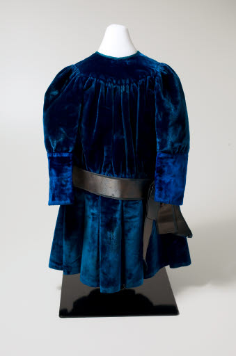 Child's Blue Velvet Dress - Dress
