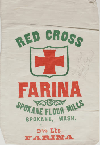 Red Cross Farina Flour Sack (Spokane Flour Mill) - Sack, Flour