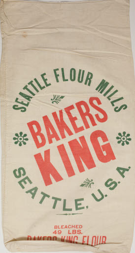 Bakers King Flour Sack (Seattle Flour Mills) - Sack, Flour
