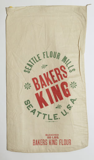 Bakers King Flour Sack (Seattle Flour Mills) - Sack, Flour
