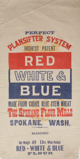 Red, White and Blue Flour Sack - Sack, Flour