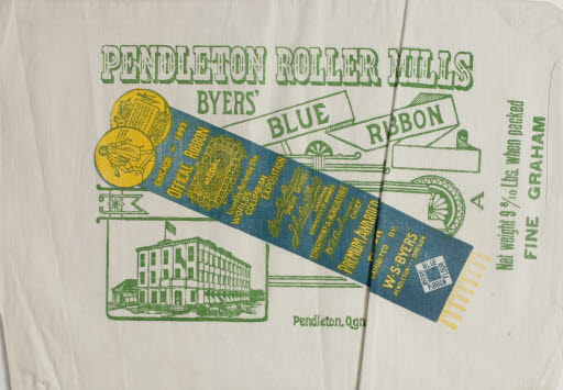 Byer's Blue Ribbon Flour Sack (Pendleton Roller Mills) - Sack, Flour