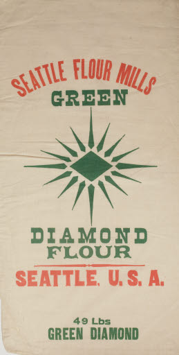 Green Diamond Flours Flour Sack (Seattle Flour Mills) - Sack, Flour