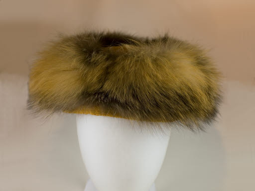 Woman's Gold and Fur Hat - Hat