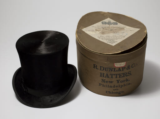 James Glover's Top Hat and Hatbox - Hat, Top; Hatbox