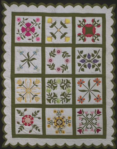 Expo '74 Folklife Quilt, Floral Applique - Quilt