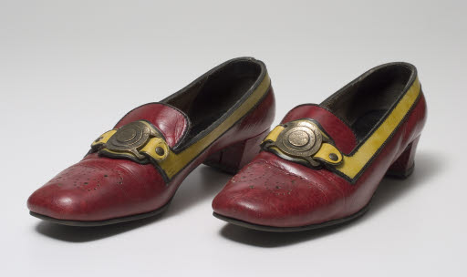 Woman's Red Leather Loafers - Shoe
