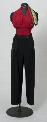Woman's Halter and Pants Suit with Scarf, 1930s - Suit