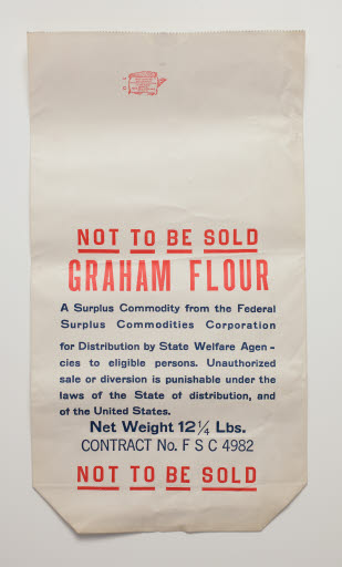 Graham Flour, Federal Surplus Commodities Corporation Flour Sack - Sack, Flour