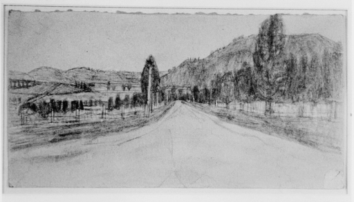 Exterior With Road [or Untitled (Road)] - Drawing