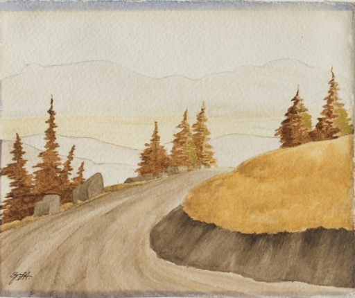 Summit Road, Mount Spokane - Painting