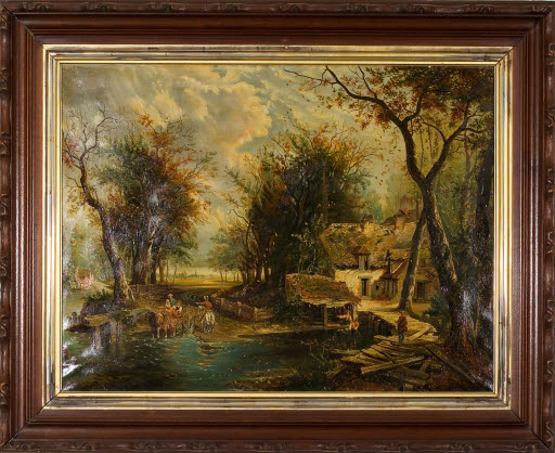 Scene on the Rhine - Painting