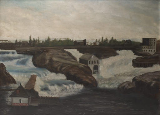 Untitled Painting of Spokane Falls - Painting