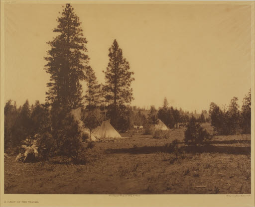 A Camp of the Yakima (plate 223, portfolio 7) - Photogravure