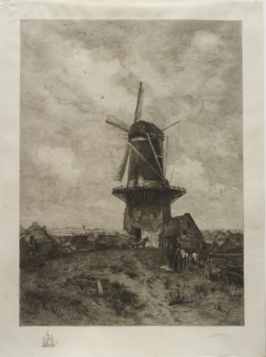 title unknown (windmill) - Engraving