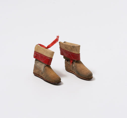 Pair of Leather Doll Boots - Clothing, Doll