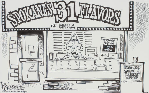 Spokane's 31 Flavors of Vanilla - Cartoon