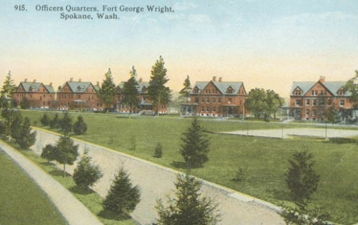 Officers' Quarter, Fort George Wright - Postcard
