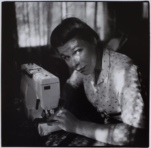 Janet Walter Sewing a Dress - Photograph