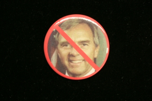 No Nethercutt Campaign Button - Button, Political
