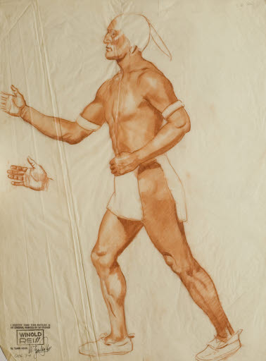 Figure Study, Untitled - Drawing; Portrait
