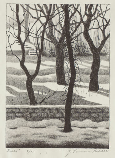 Trees - Print; Lithograph