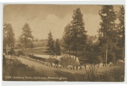 "1105--Liberty Park, Spokane, Washington." - Postcard