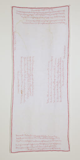 Machine Embroidered Table Runner, Poem by Henry R. Bishop - Runner, Table