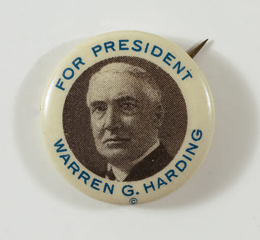 For President Warren G. Harding Campaign Button - Button, Political