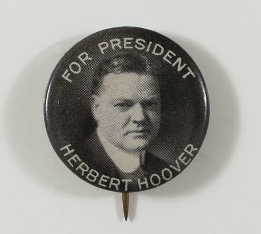 NAMEPLATE FOR PHOTO/MEMORABILIA DISPLAY HERBERT HOOVER PRESIDENT