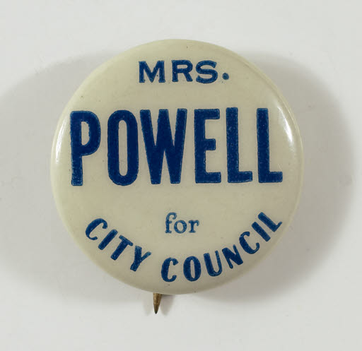 Mrs. Powell for City Council Campaign Button - Button, Political