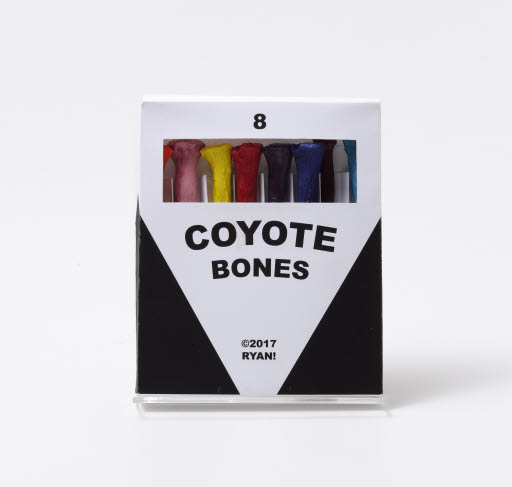 Coyote Now: Bones - Print; Crayon; Sculpture