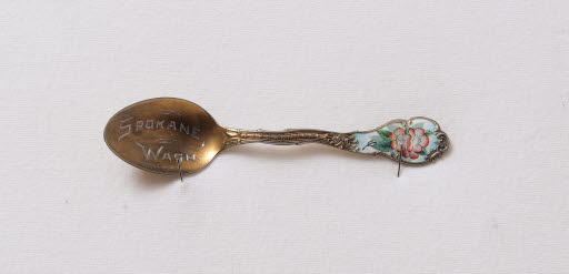 Helen Campbell's Orange-Colored Flower Spoon - Spoon, Souvenir