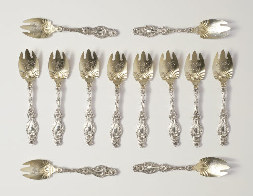 Lily Pattern Ice Cream Spoon-Forks - Spoon, Ice Cream
