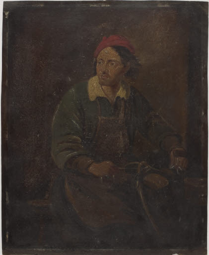 Man with a Red Hat - Painting