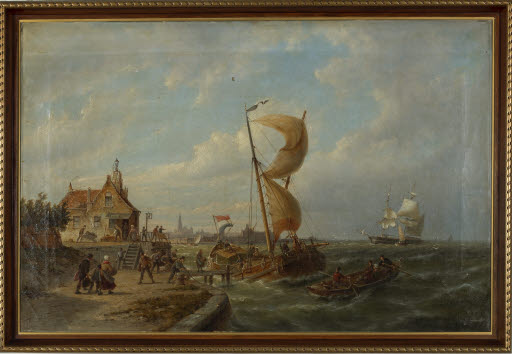 Shipping Off the Dutch Coast - Painting