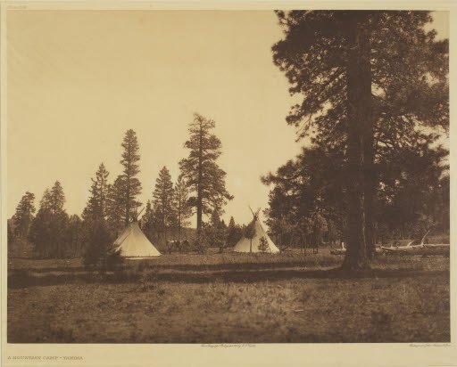 A Mountain Camp - Yakima (plate 224; portfolio 7) - Photogravure