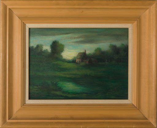 Green Farm House - Painting