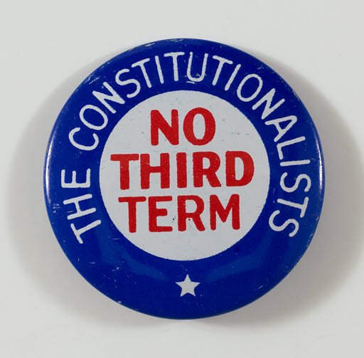 The Constitutionalists - No Third Term Political Button - Button, Political