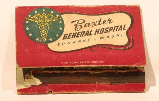 Baxter General Hospital Matchbook - Matchbook