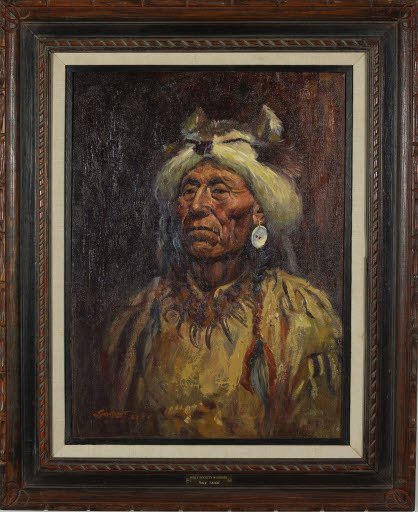 Portrait of Wolf Society Warrior - Painting