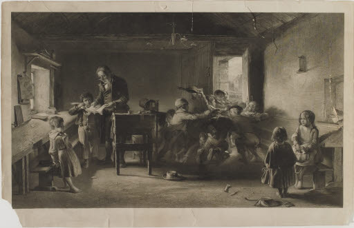 no title (classroom scene) - Engraving