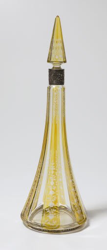 Bohemian Glass Decanter and Stopper - Decanter; Stopper
