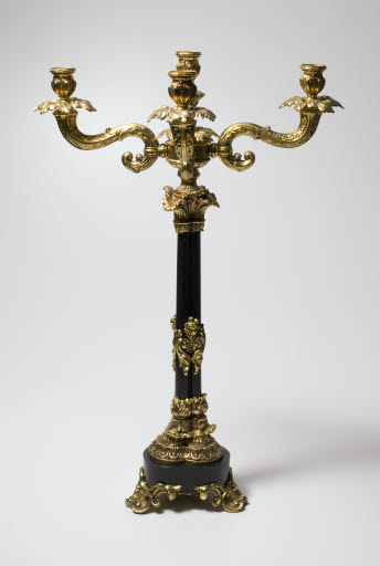 Black and Gilt Candelabra - Candelabrum