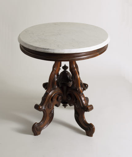 Table, Walnut with Marble - Table
