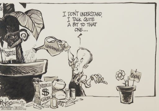 "I Don't Understand, I Talk quite a Bit to That One." - Cartoon