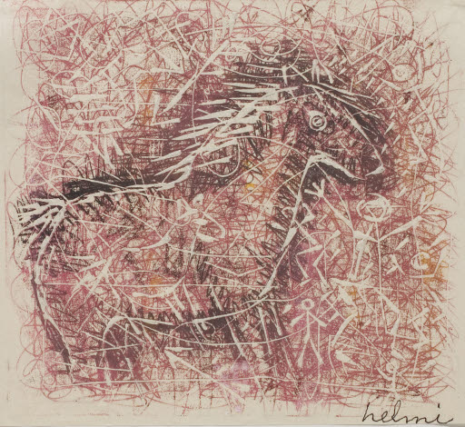 Pinto Pony - Linocut