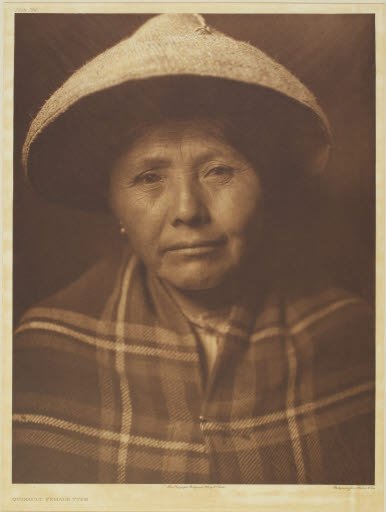 Quinault Female Type (plate 294; portfolio 9) - Photogravure