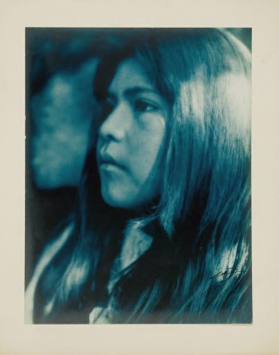 Hoopa Tribe - Photograph; Cyanotype